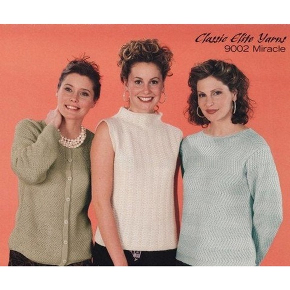 NWT Classic Elite Yarns 9002 Joan Horton Miracle Sweater Knitting Pattern - Picture 1 of 4
